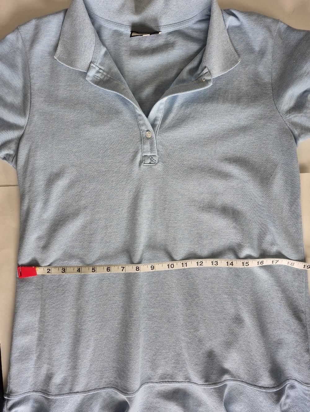 Tuckernuck Dress May Polo Light Blue Pique Ruffle Hem Mini Size M - Picture 15 of 16